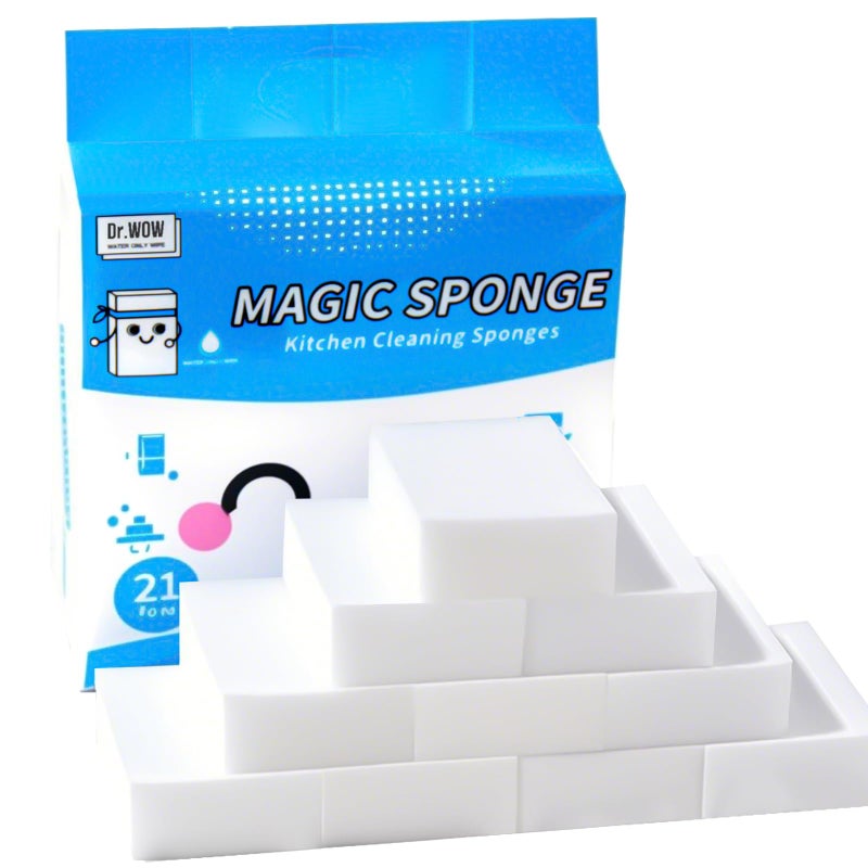 Dr.Wow Melamine Sponges 1.18in - 21 Pack Sink, Bathtub & Tile Cleaner(Extra-Thick) - Image 1